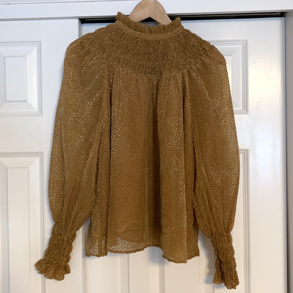 Smock-Neck Blouse
